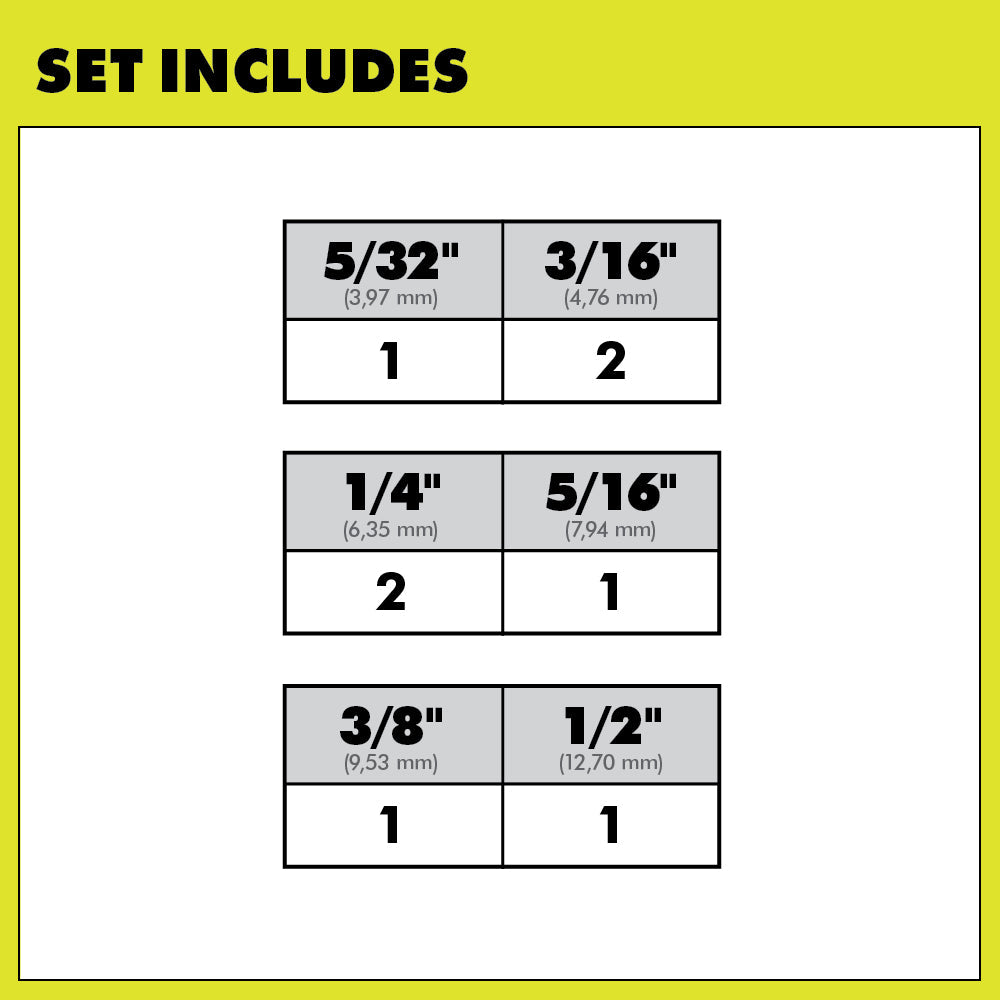 8 PC. SDS-PLUS 6" 2-CUTTER DRILL BIT SET Image 3