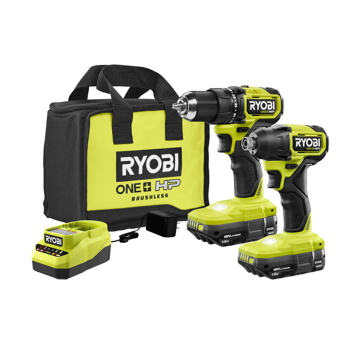 18V ONE+ HP COMPACT BRUSHLESS 2-TOOL COMBO KIT image 1