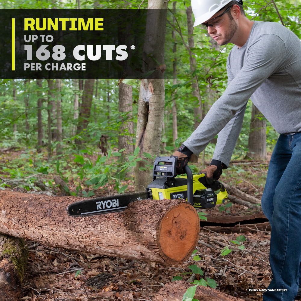 40V HP Brushless 18" Chainsaw - Tool Only Image 3