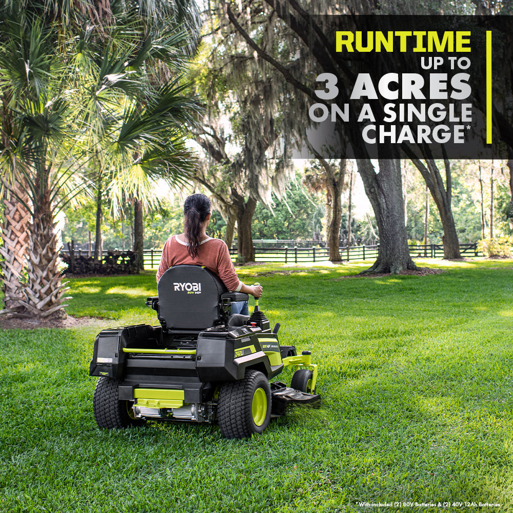 80V HP BRUSHLESS 42" LITHIUM ELECTRIC ZERO TURN RIDING MOWER Image 8