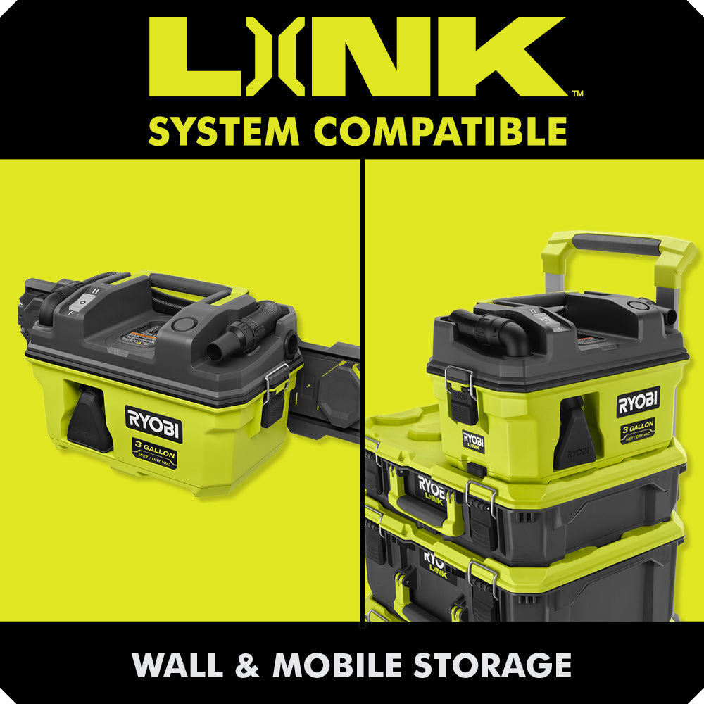 18V ONE+ LINK™ 3 GALLON WET/DRY VACUUM KIT Image 7