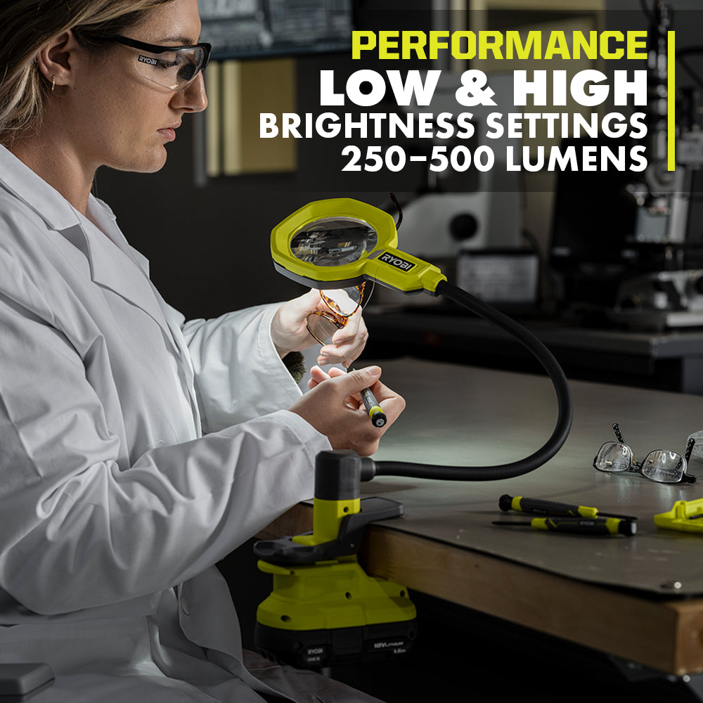 18V ONE+ Magnifying LED Clamp Light Image 3