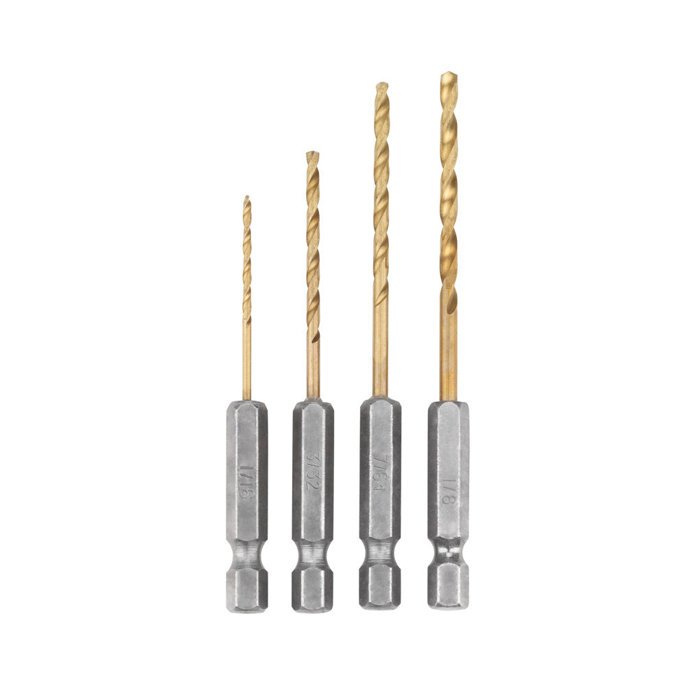 Hex Shank Pilot Titanium Drill Bit Set (4 PC.) Image 2