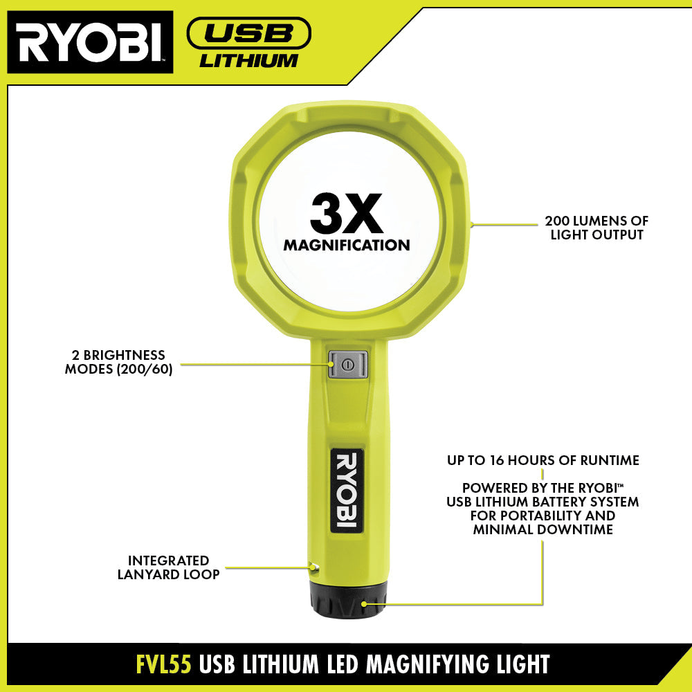 USB LITHIUM LED Magnifying Light Image 3