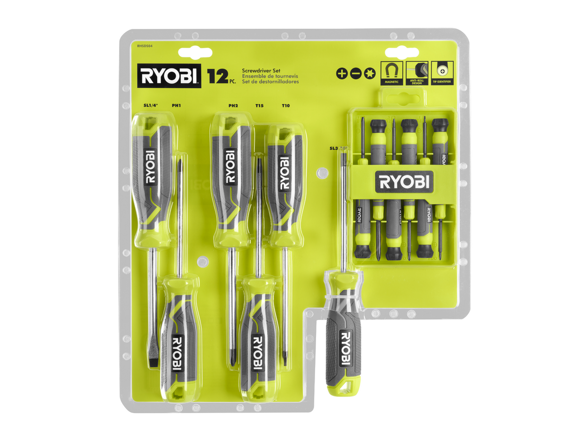 Screwdriver Set (12-Piece) with Cushion Grip Handles Image 9