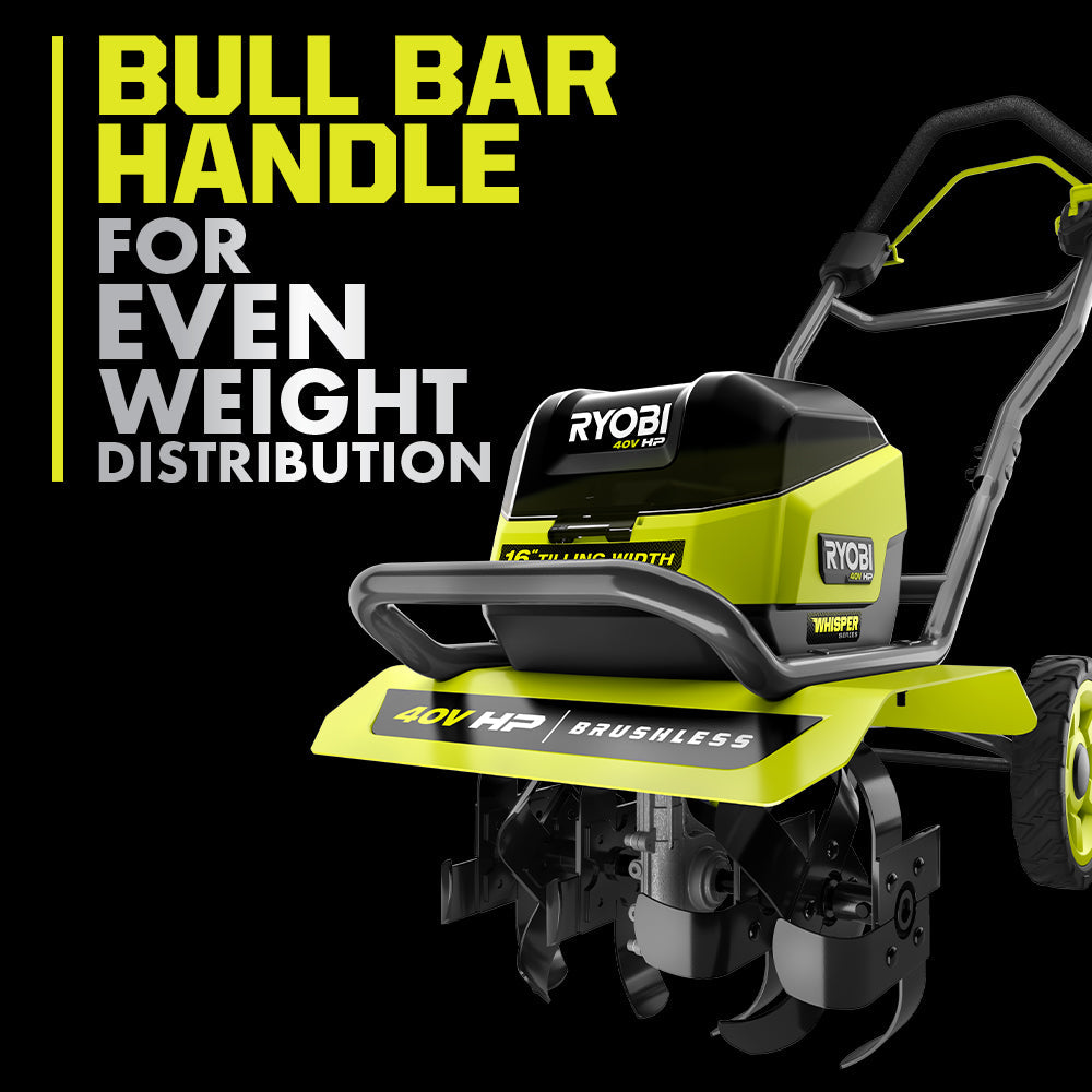 40V HP BRUSHLESS WHISPER SERIES 16" FRONT TINE TILLER Image 11