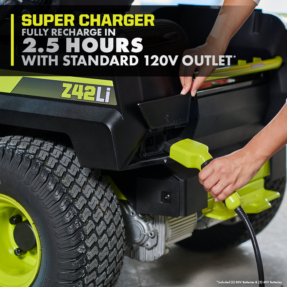 80V HP BRUSHLESS 42" LITHIUM ELECTRIC ZERO TURN RIDING MOWER Image 14