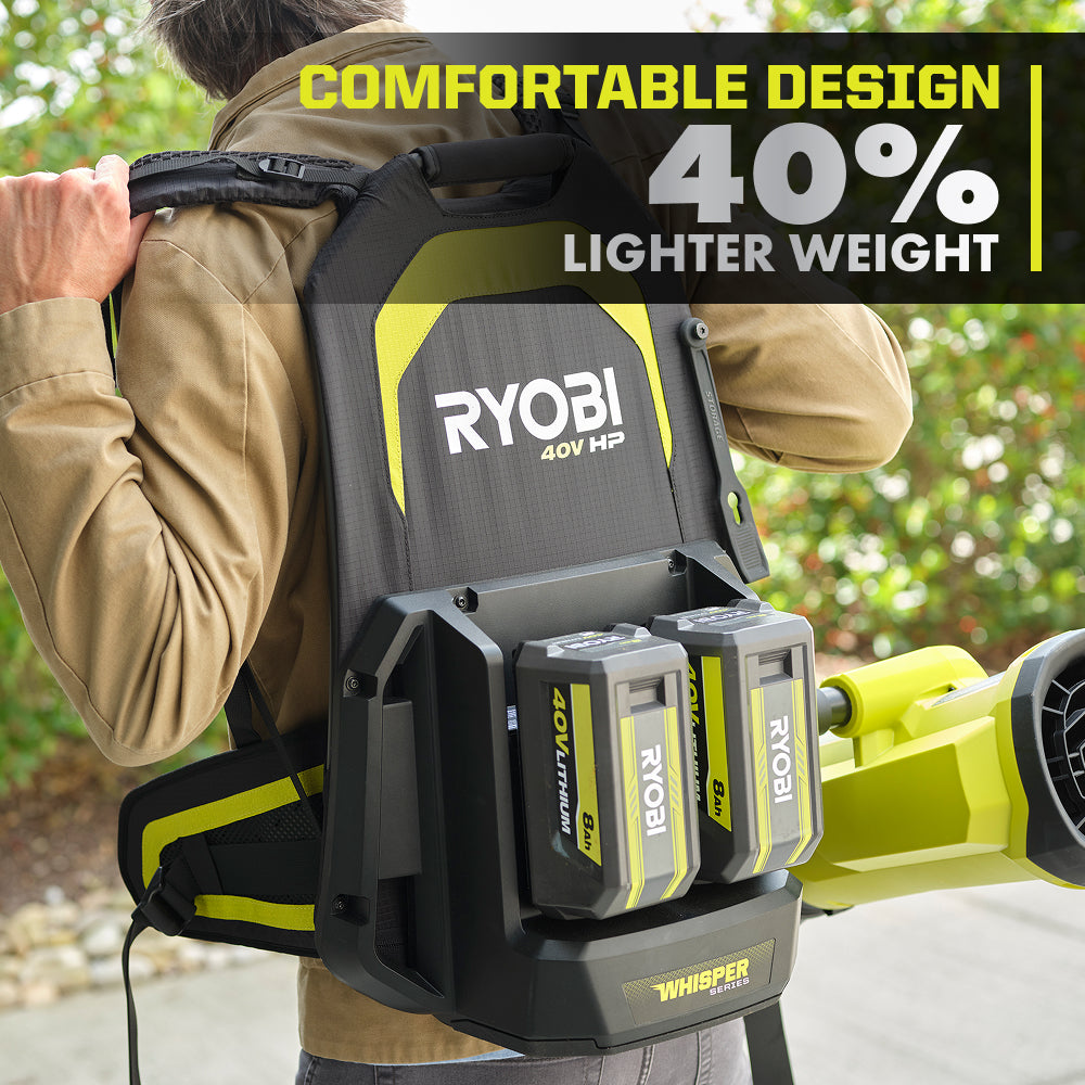 40V HP Brushless 850 CFM Backpack Blower Kit