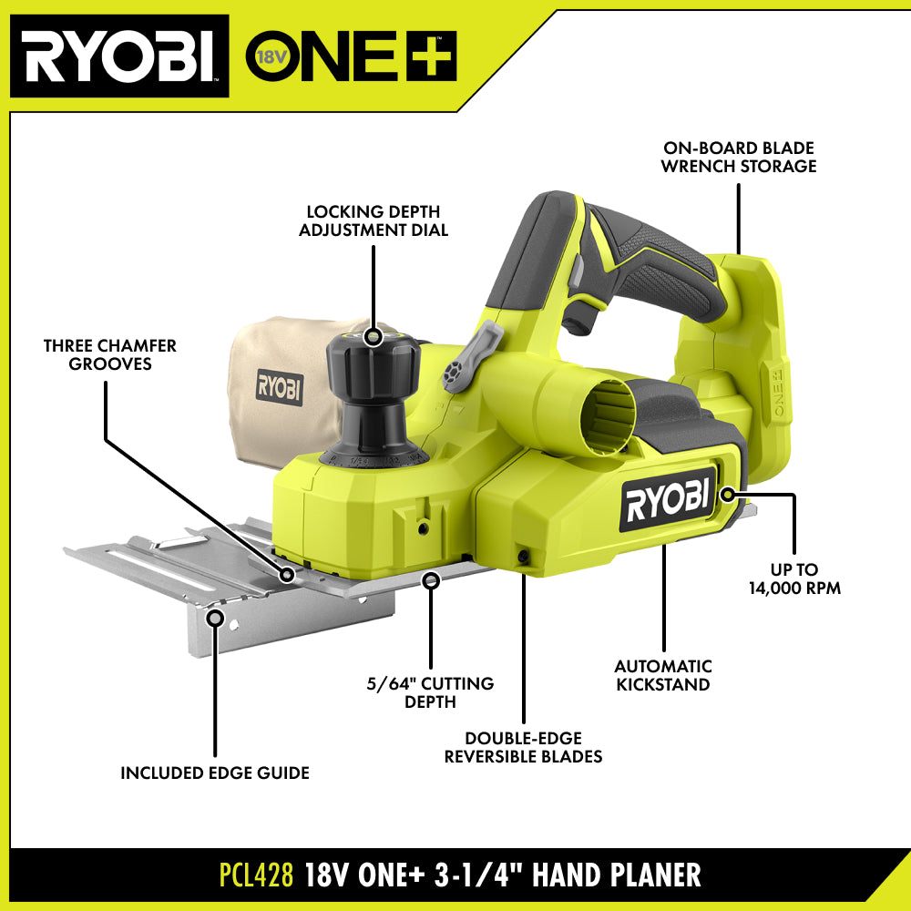 18V ONE+ 3-1/4" Hand Planer Kit