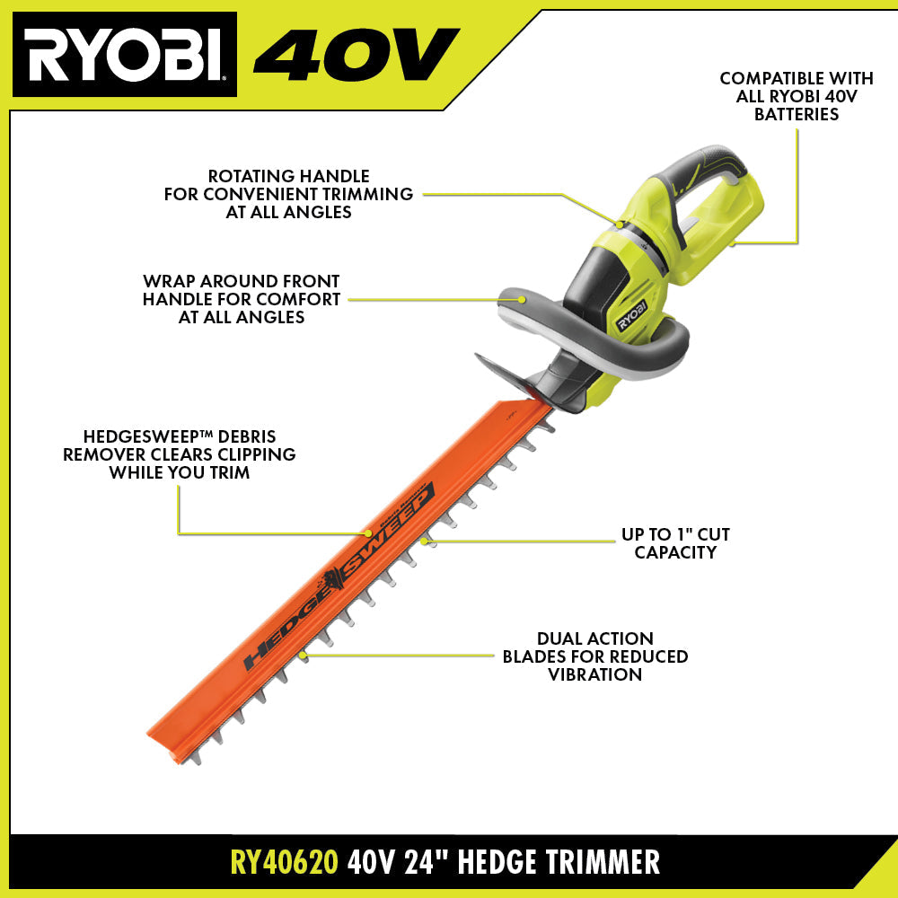40V 24" HEDGE TRIMMER KIT Image 4