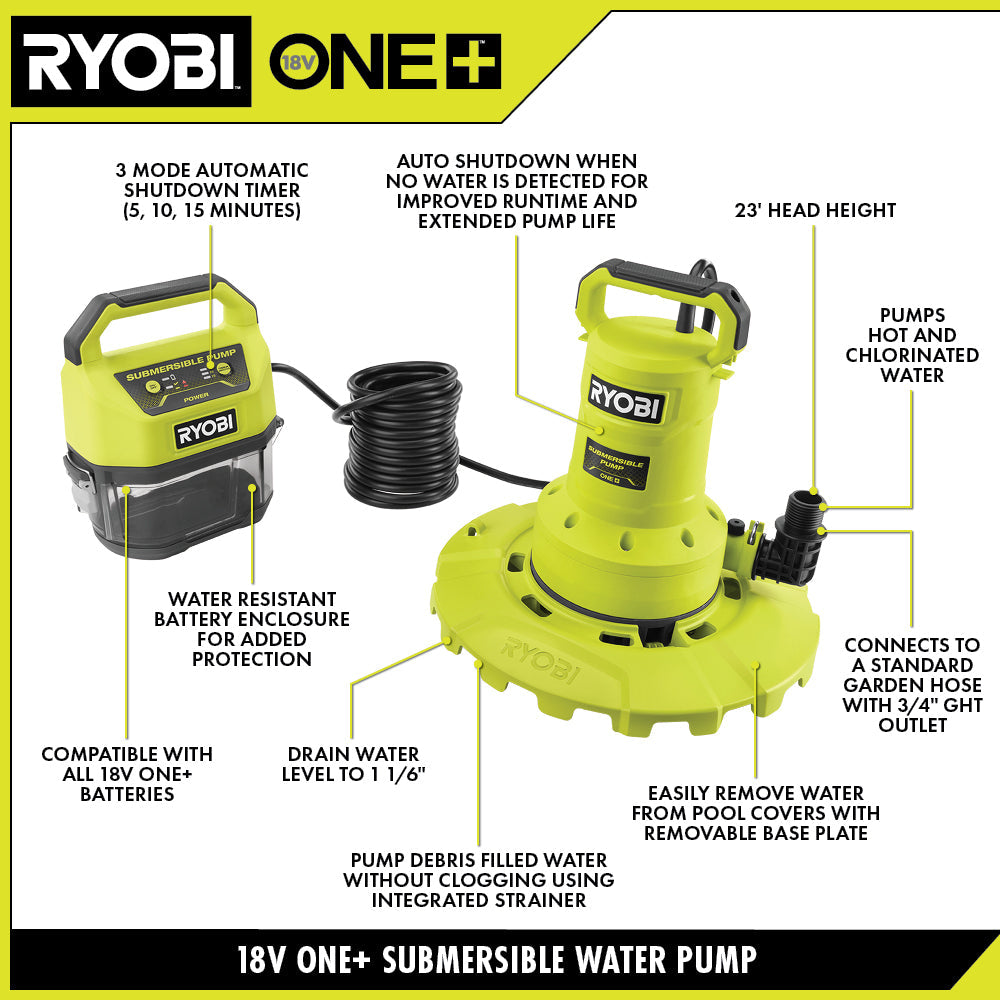 18V ONE+ 20 GPM SUBMERSIBLE WATER TRANSFER PUMP Image 2