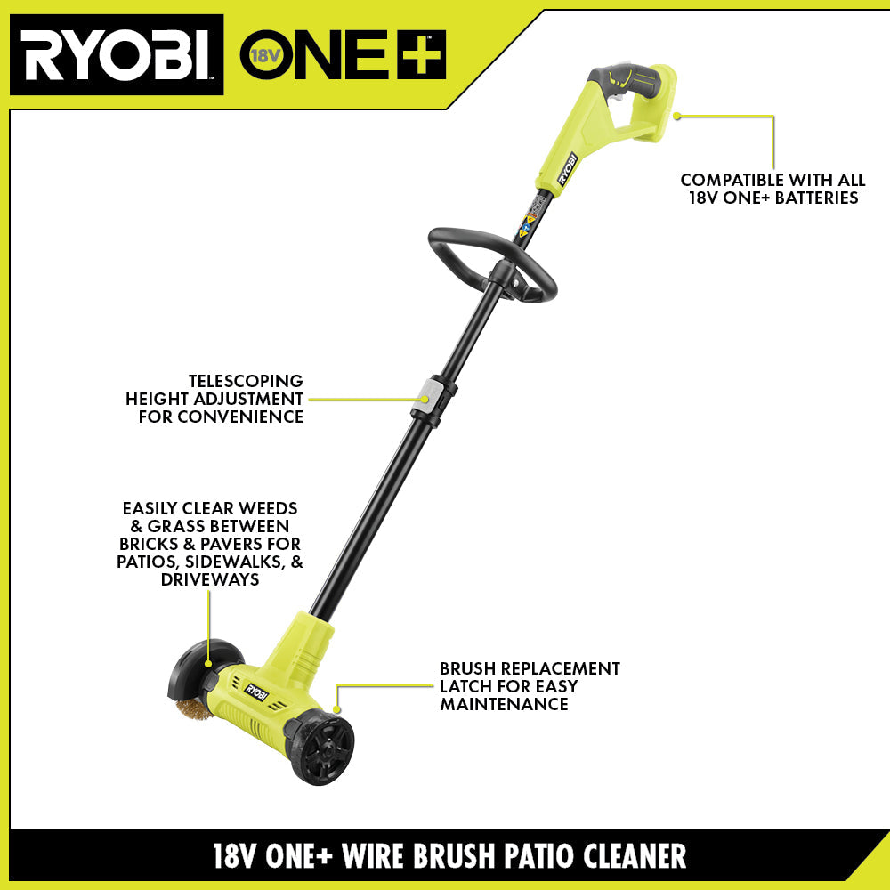 18V ONE+ OUTDOOR PATIO CLEANER - WIRE BRUSH Image 2