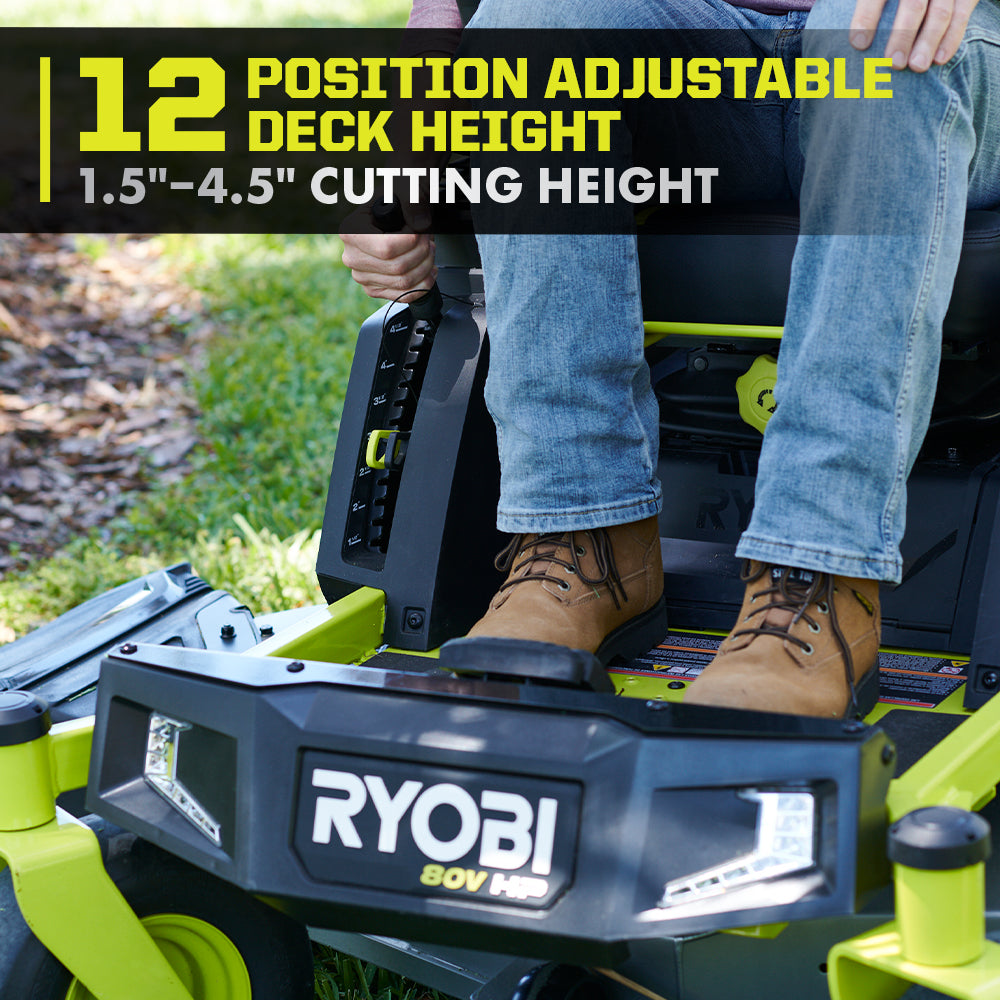 80V HP BRUSHLESS 54" LITHIUM ELECTRIC ZERO TURN RIDING MOWER Image 11
