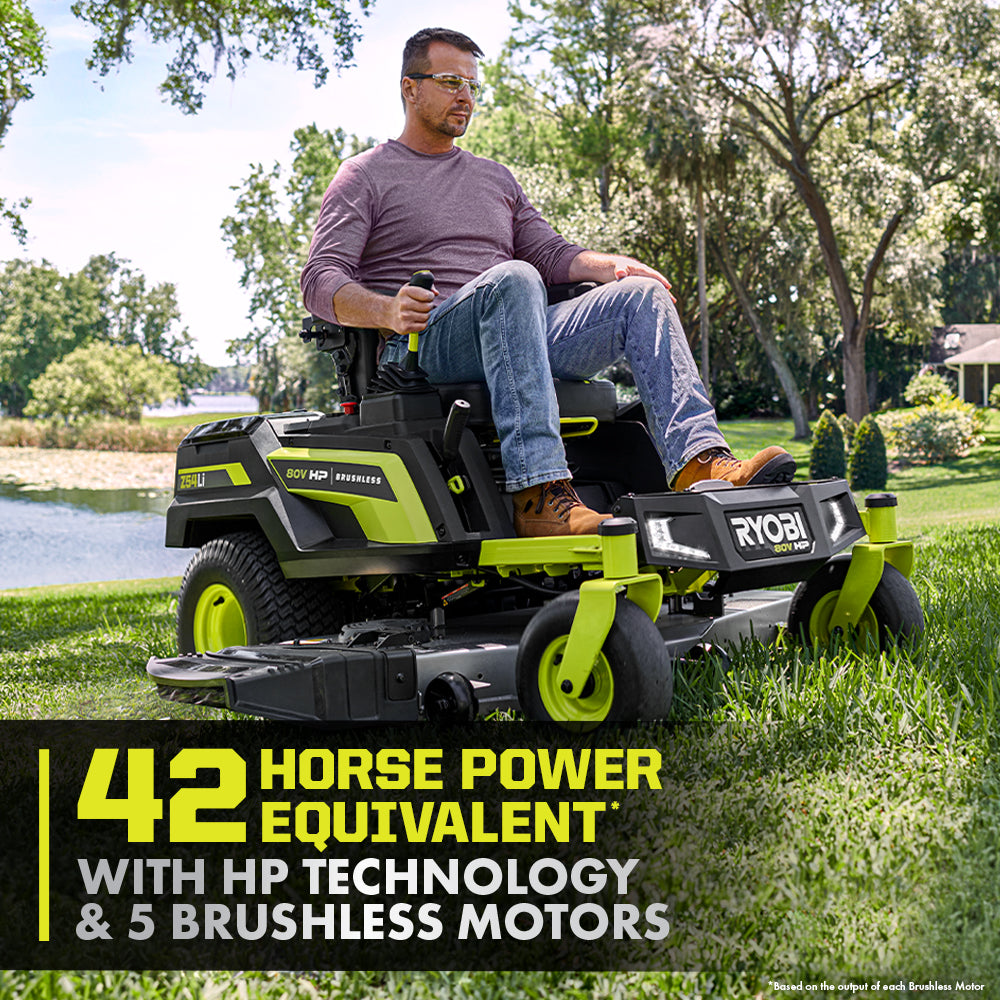80V HP BRUSHLESS 54" LITHIUM ELECTRIC ZERO TURN RIDING MOWER Image 7