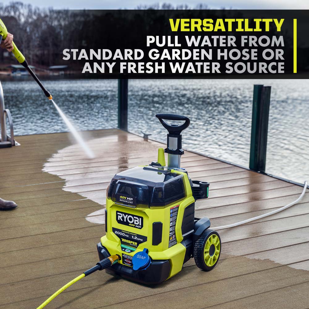 40V HP BRUSHLESS WHISPER SERIES 2000 PSI PRESSURE WASHER Image 8