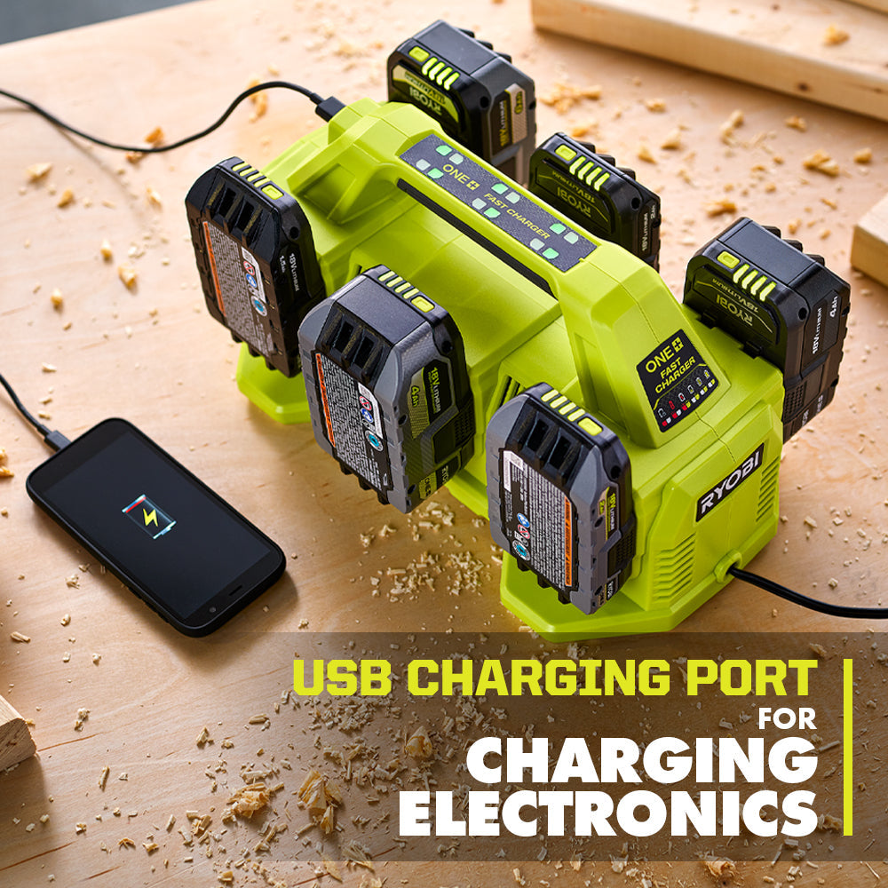 18V ONE+ 6-PORT FAST CHARGER Image 5