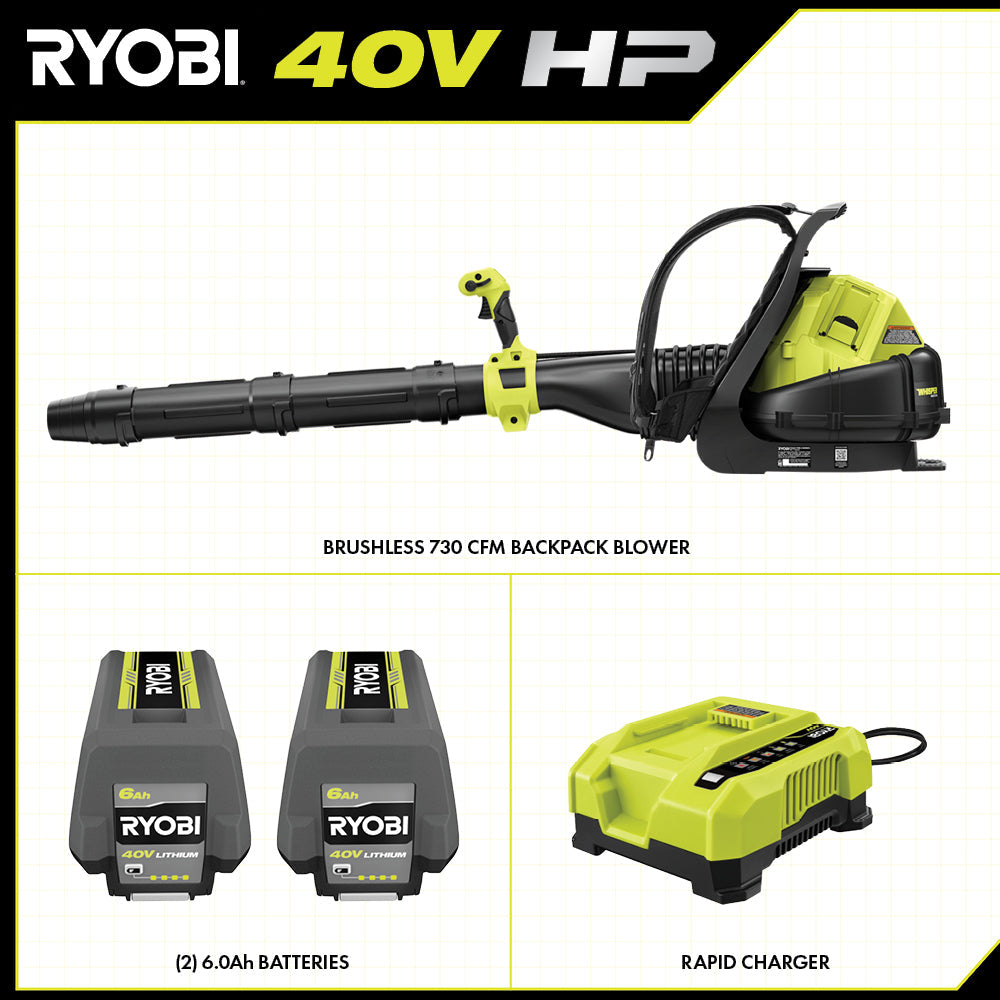 40V HP BRUSHLESS 730 CFM BACKPACK BLOWER KIT Image 3