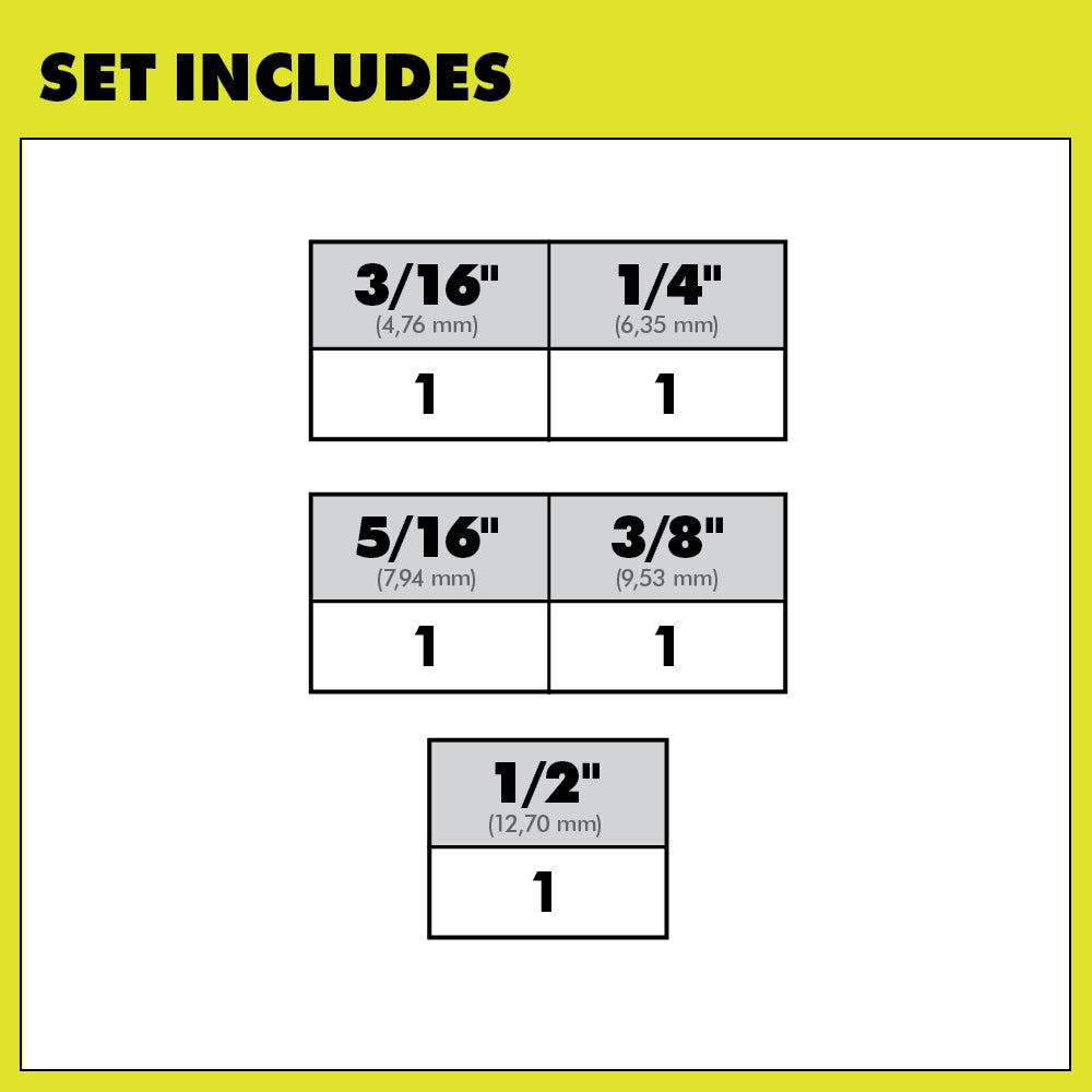 5 PC. SDS-PLUS 6" 4-CUTTER DRILL BIT SET Image 3