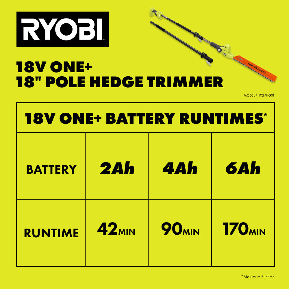 18V ONE+ 18" Pole Hedge Trimmer