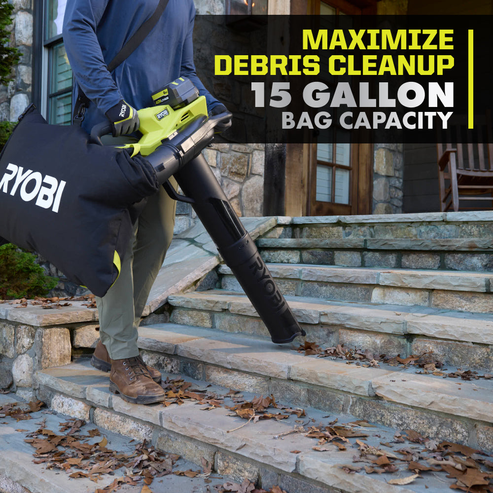 40V HP Brushless Leaf Vacuum/Mulcher