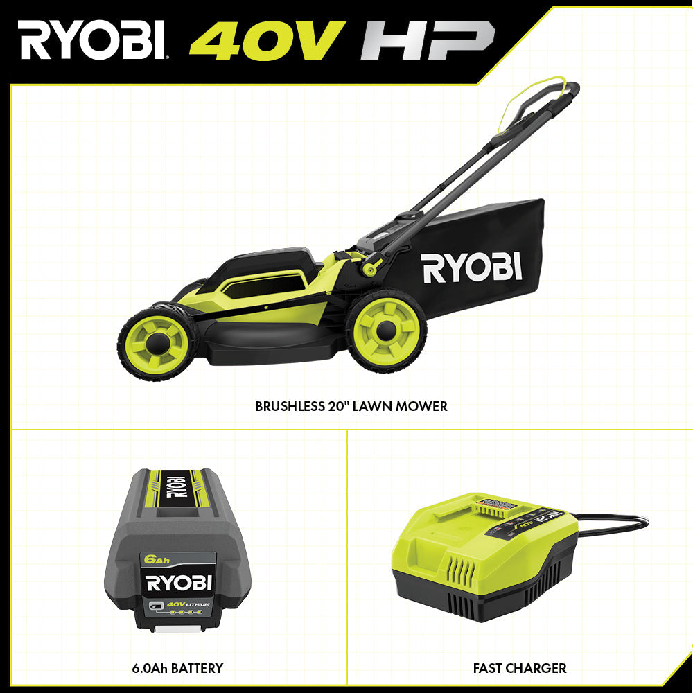 40V HP BRUSHLESS 20" PUSH MOWER KIT Image 3