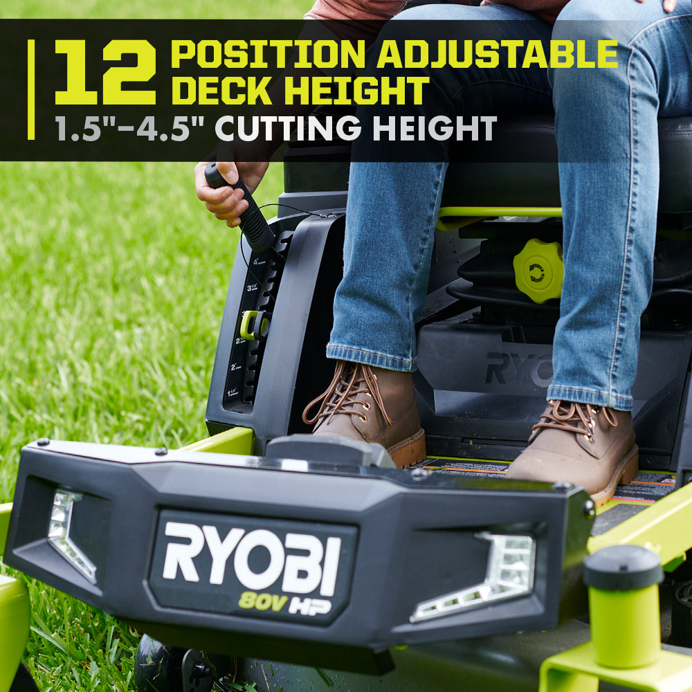 80V HP BRUSHLESS 42" LITHIUM ELECTRIC ZERO TURN RIDING MOWER Image 11