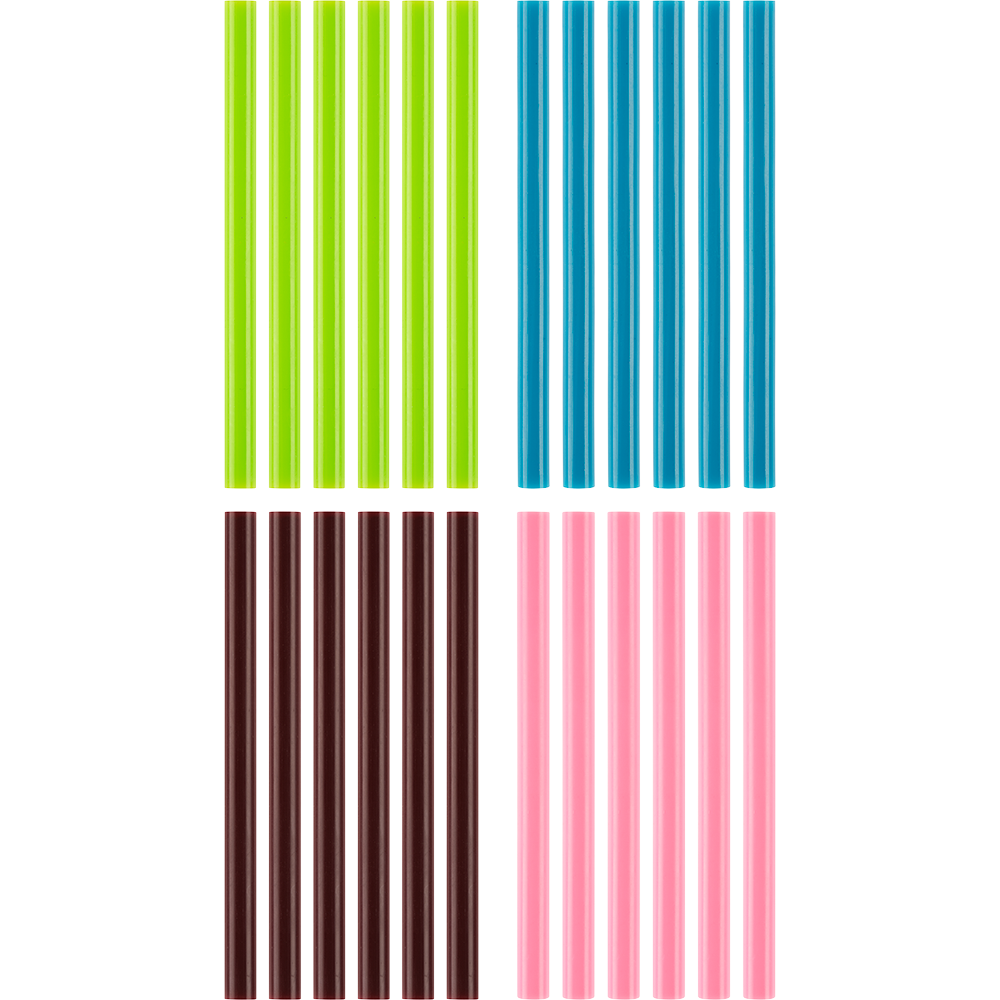 24 PC. MINI VARIETY COLOR GLUE STICKS image