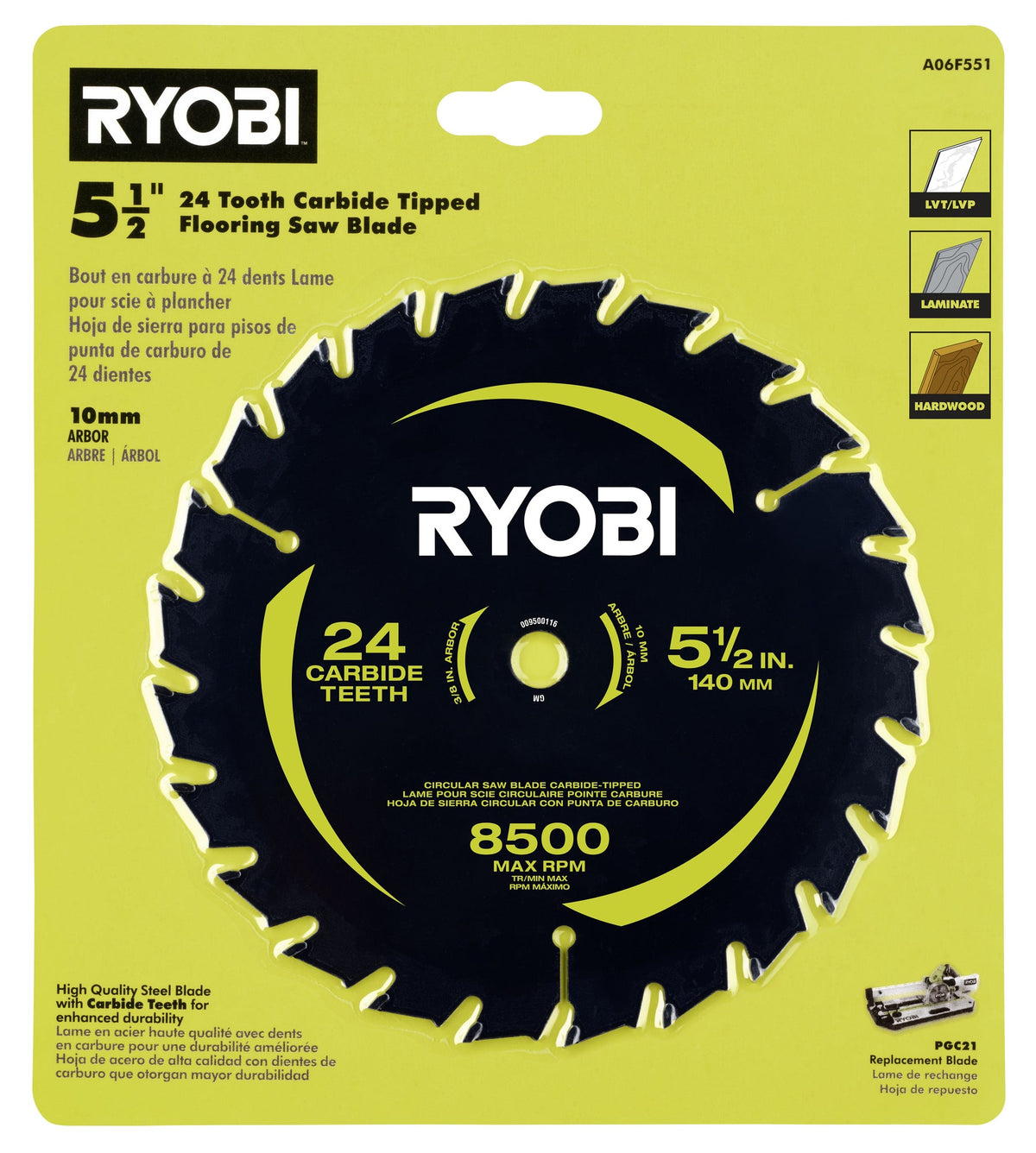 5-1/2" 24 TOOTH CARBIDE TIPPED FLOORING SAW BLADE Image 3