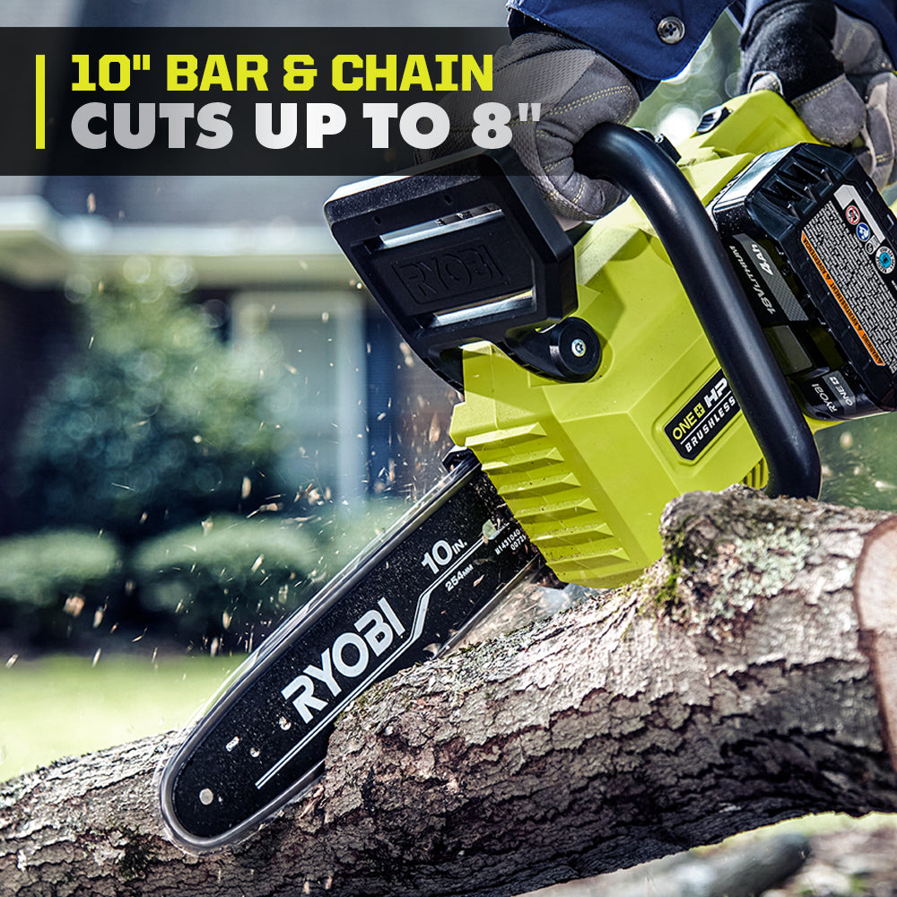 18V ONE+ HP Brushless 10" Chainsaw with 4Ah Battery and Charger Image 4